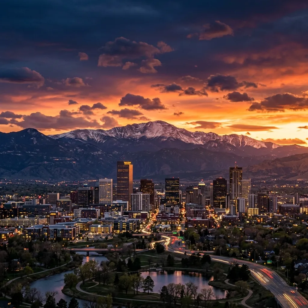 Mile High Auto Glass - Denver Rocky Mountain Sunset